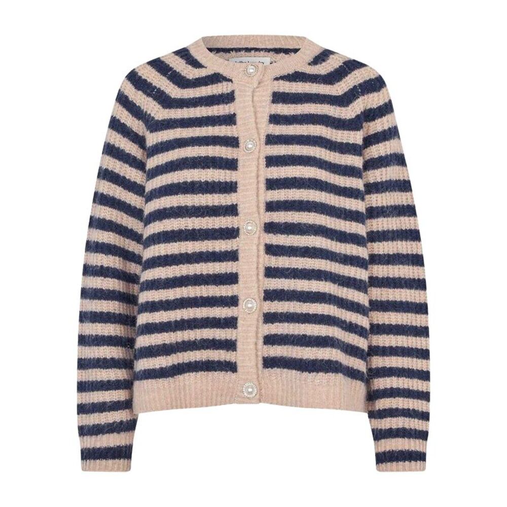 Lollys Laundry Womens/Ladies Striped Cardigan / Dark Blue Melange